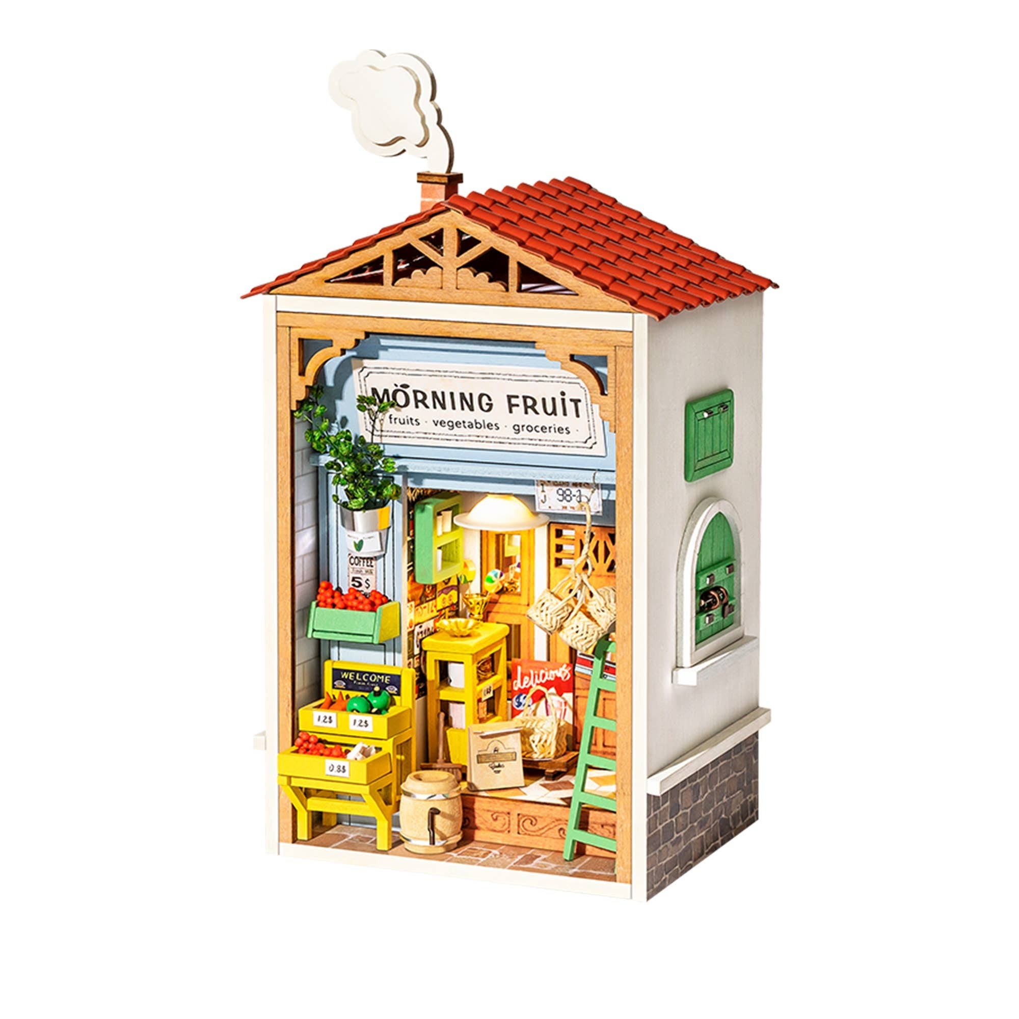 DS009, Kit maison miniature bricolage : magasin de fruits du matin
