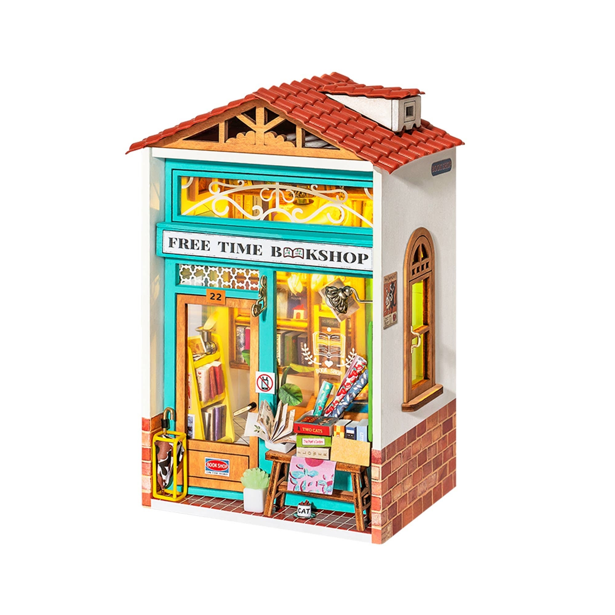 DS008, Kit maison miniature bricolage : librairie de temps libre